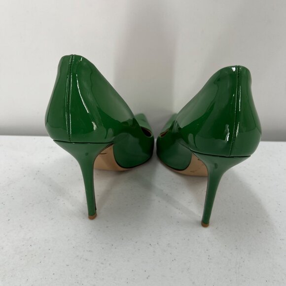 Ferragamo 8 Green Patent Leather Pointed Pumps - Picture 8 of 16